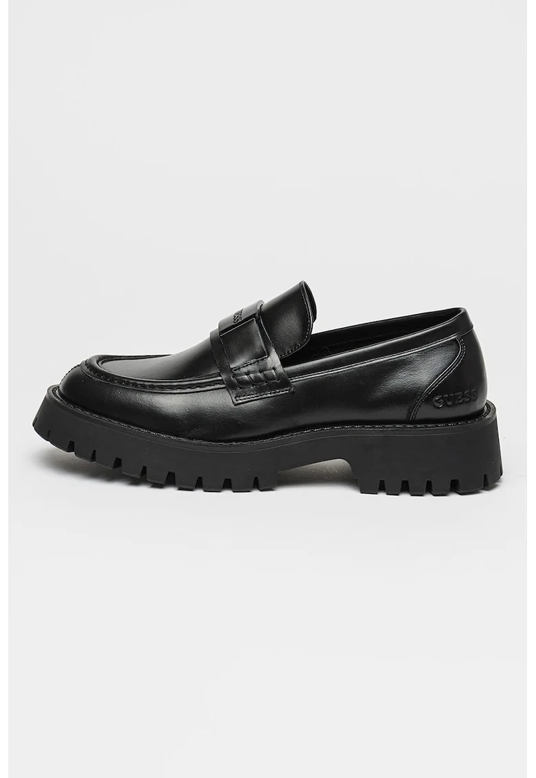 Pantofi loafer de piele, Negru