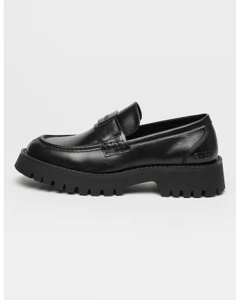 Pantofi loafer de piele, Negru