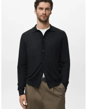 Cardigan din lana, Negru