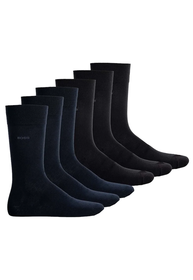 Set de sosete lungi - 6 perechi 13739, Negru/Albastru inchis