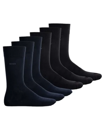 Set de sosete lungi - 6 perechi 13739, Negru/Albastru inchis