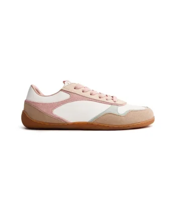 Pantofi sport low-cut cu model colorblock, Roz
