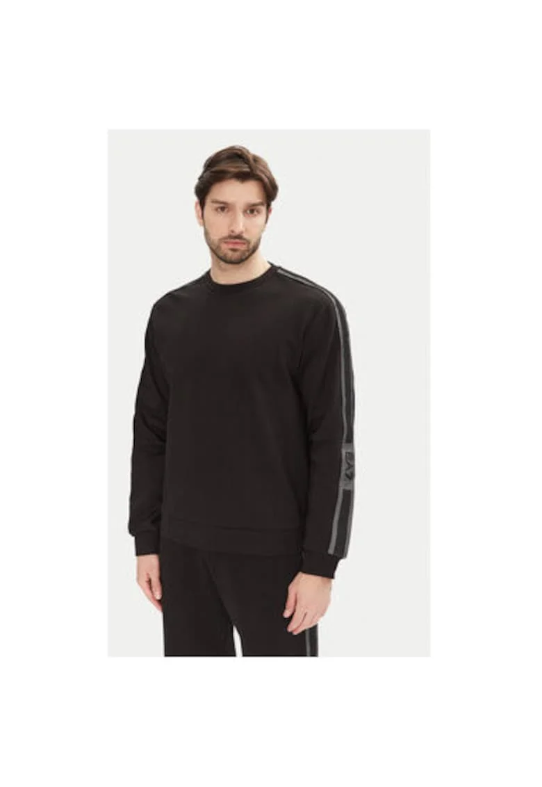 Hanorc barbati  Emporio Armani, 7M000140 AF12660, Bumbac/Poliester, Negru, Negru