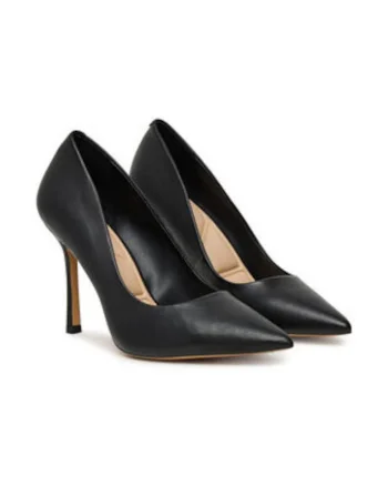 Pantofi dama  toc inalt, piele naturala, negru