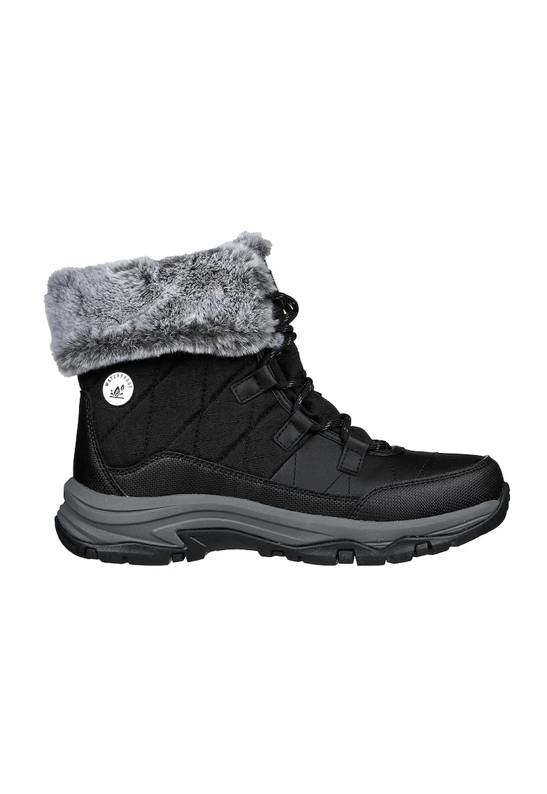 Ghete din piele ecologica Trego - Winter Feelings, Negru