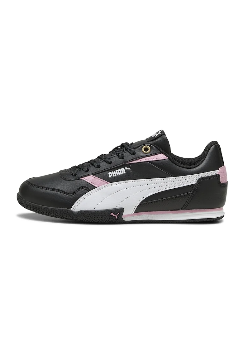 Pantofi sport Bella Donna din piele ecologica, Alb/Negru/Roz