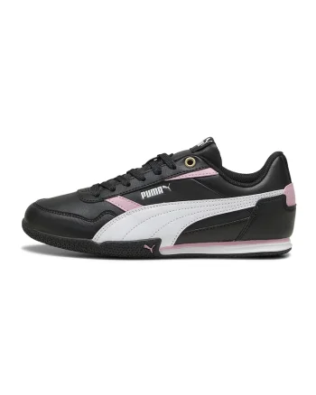 Pantofi sport Bella Donna din piele ecologica, Alb/Negru/Roz