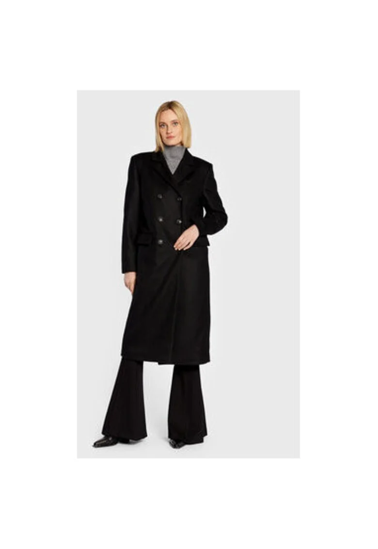 Palton dama,  300923962, Lana/Poliester, Negru, Negru