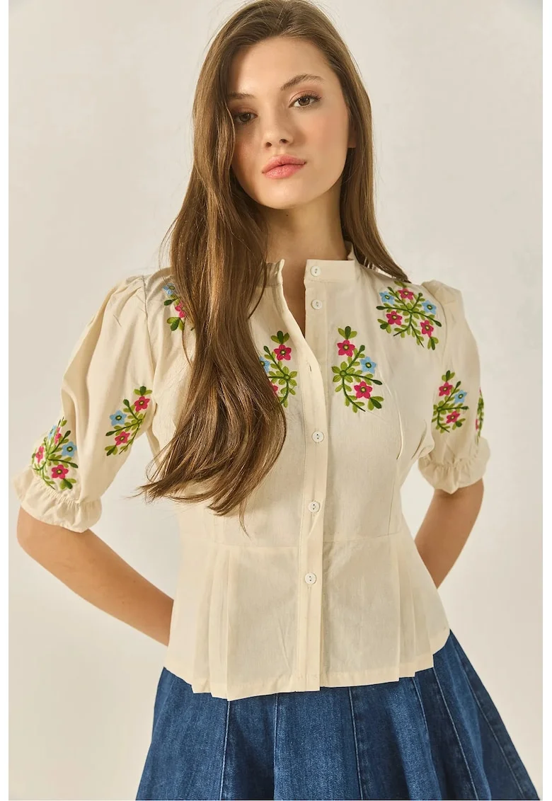 Camasa  din poplin de bumbac, natural