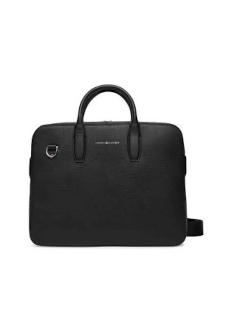 Geanta pentru laptop barbati,  305370518, din piele naturala, multicolor, universal, negru
