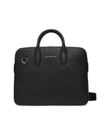 Geanta pentru laptop barbati,  305370518, din piele naturala, multicolor, universal, negru