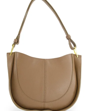 Geanta de umar  piele naturala, maro, 23x28x8,5cm, cu un compartiment interior, curea max 108cm