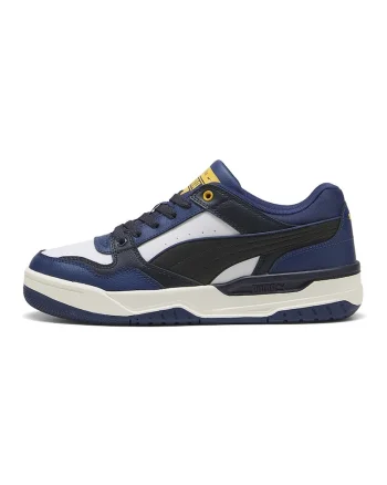 Pantofi sport Rebound de piele si piele ecologica, Alb/Albastru inchis/Albastru ultramarin