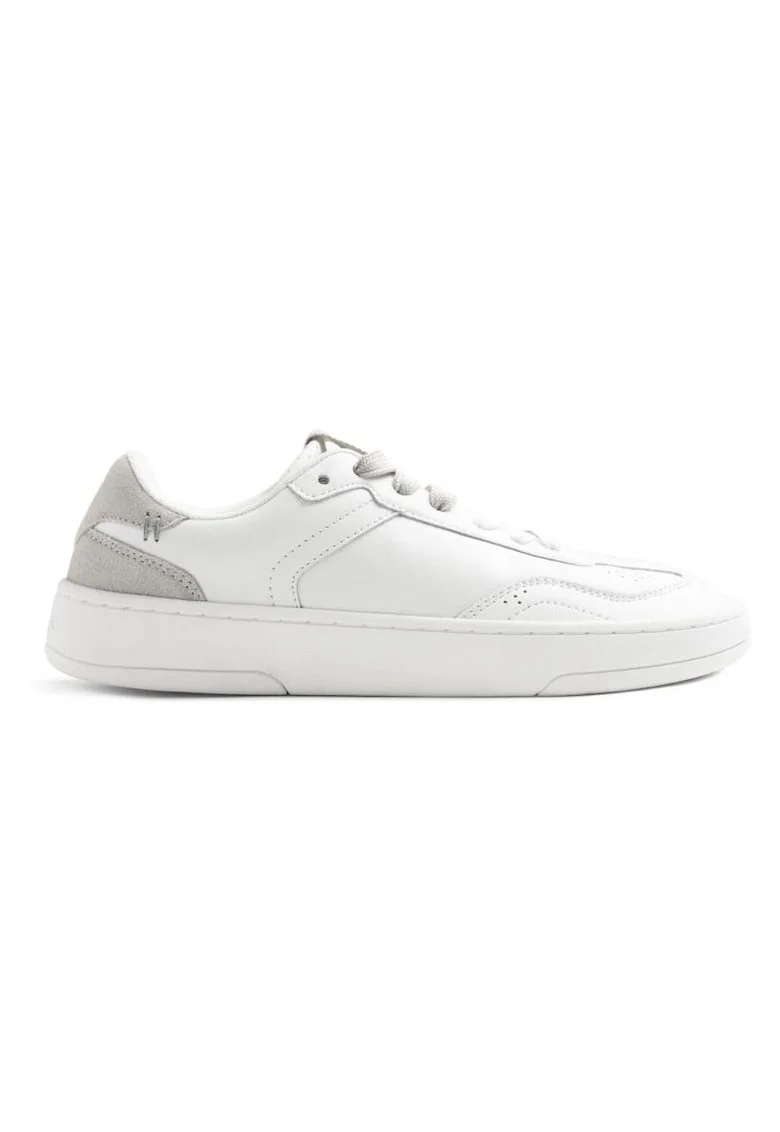Pantofi sport de piele Mepanda, Alb/Gri