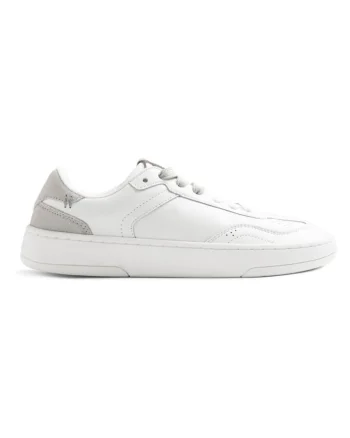 Pantofi sport de piele Mepanda, Alb/Gri