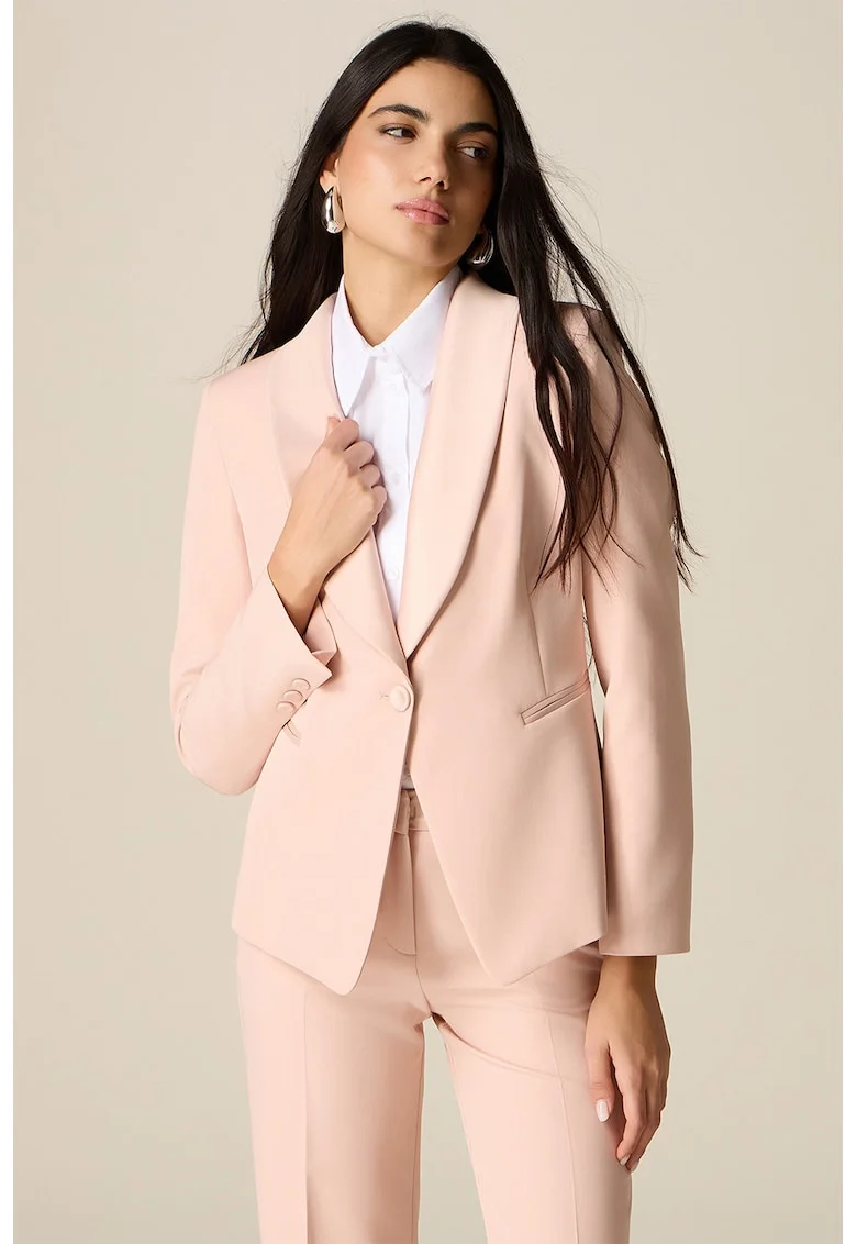 Sacou uni regular fit, Roz