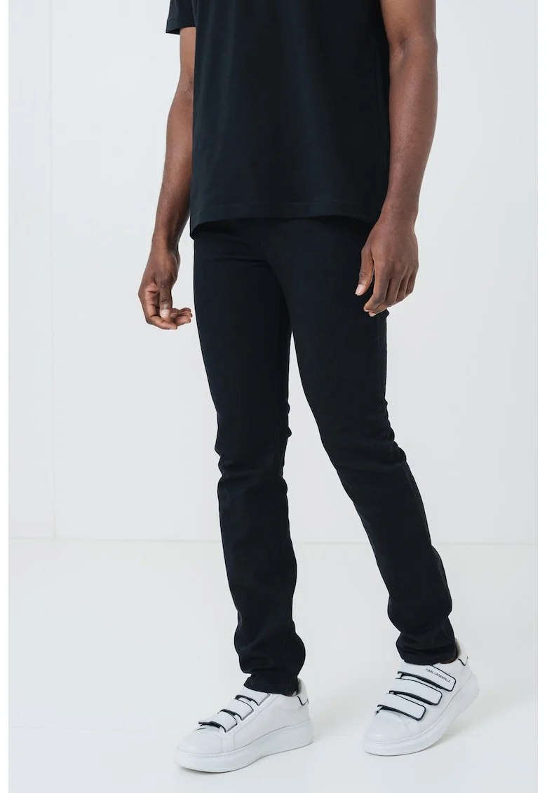 Blugi skinny cu talie medie, Negru
