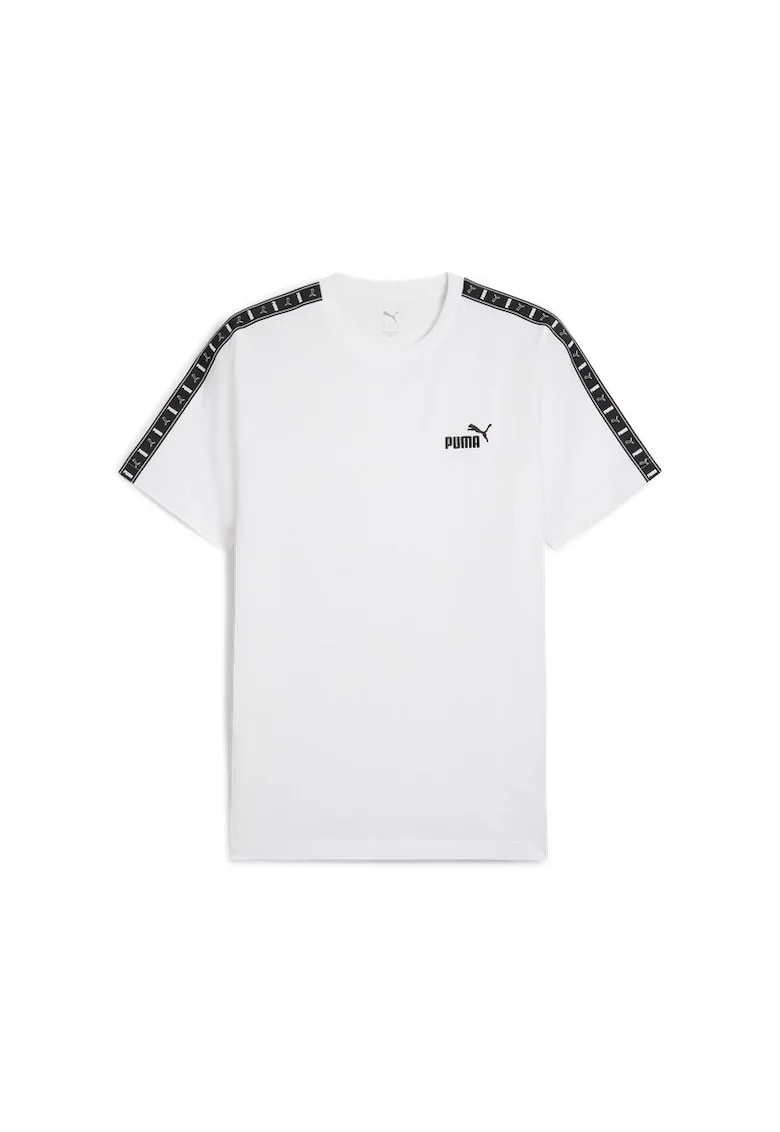 Tricou cu decolteu la baza gatului si detalii logo