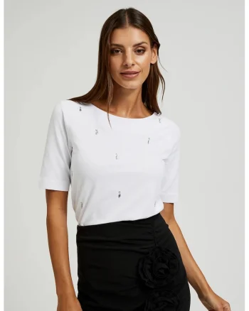 Bluza  bumbac, Alb