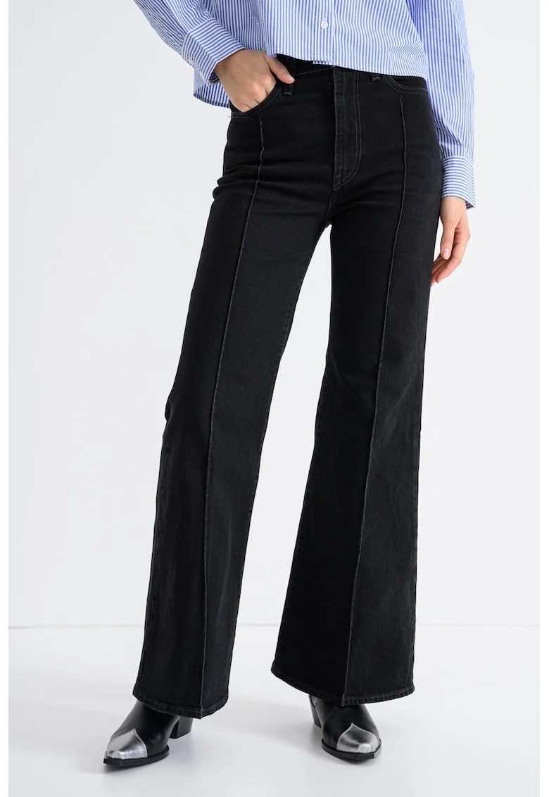 Blugi evazati Ribcage, Negru