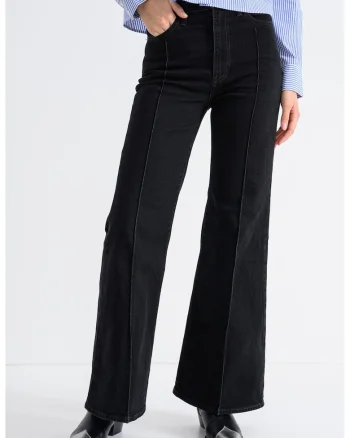 Blugi evazati Ribcage, Negru