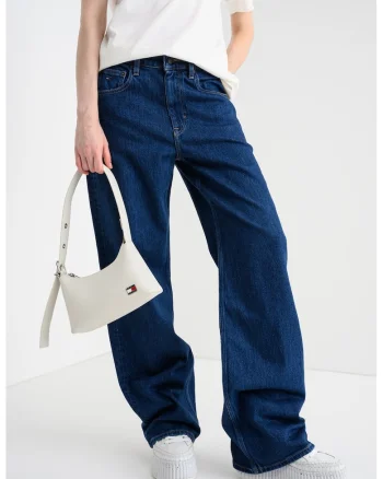 Blugi relaxed fit cu talie medie Mia, Albastru inchis