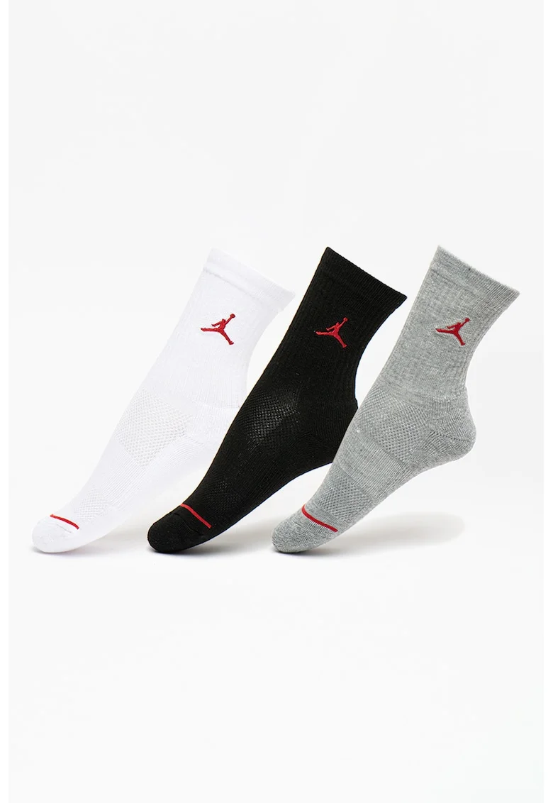 Set de sosete pana la glezna cu logo Jordan Jumpman - 3 perechi