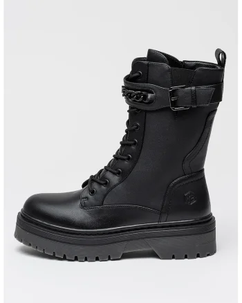 Ghete de piele ecologica Elyse, Negru