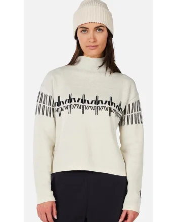 Pulover  PATTERNED TN SWEATER, pentru femei, culoare alb, Alb