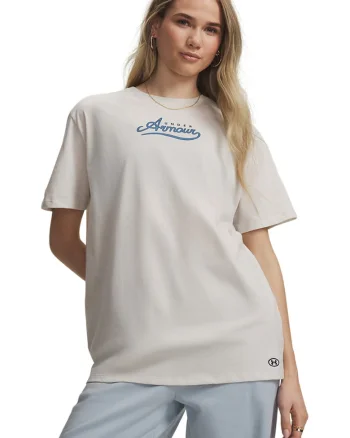 Tricou lejer cu logo, Alb murdar