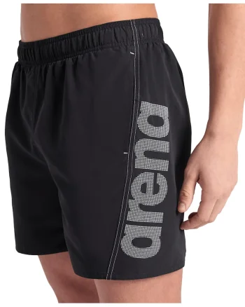 Pantaloni scurti de baie Fundamentals Logo, Negru