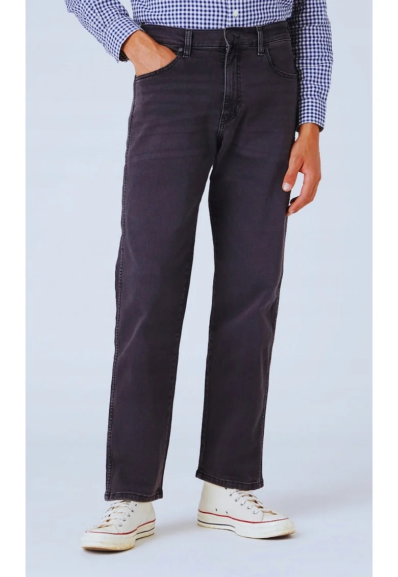 Pantaloni barbati,  Frontier, croiala relaxata, negru, bumbac,