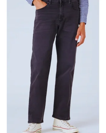 Pantaloni barbati,  Frontier, croiala relaxata, negru, bumbac,