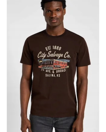 Tricou  supradimensionat, bumbac 100%, culoare maro