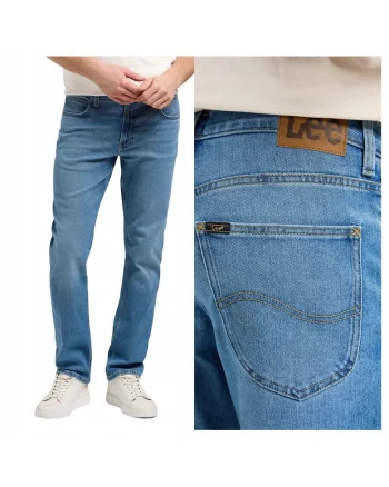Blugi Barbati,  Brooklyn, Straight Fit, Talie Inalta, 5 Buzunare, Lungi, Fermoar, Bumbac, Albastru