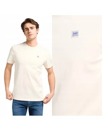 Tricou Barbati,  WW Tee, Regular Fit, Decolteu Rotund, Cu Logo, Design Clasic, Maneci Scurti, Bumbac, Alb, Bej