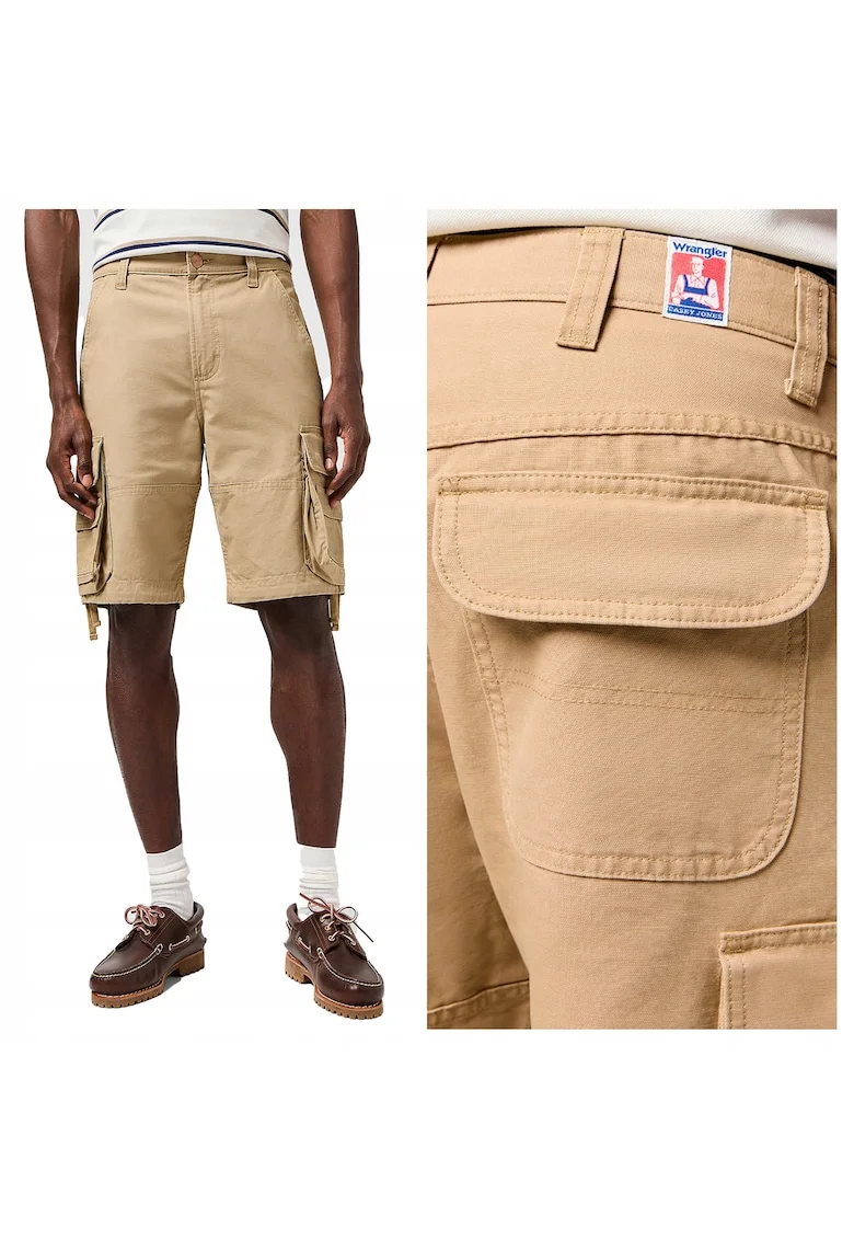 Pantaloni Barbati Scurti,  CJ Cargo Short, Regular Fit, Talie Inalta, Scurti, Fermoar, 5 Buzunare, Bumbac, US, Maro, Maro camel