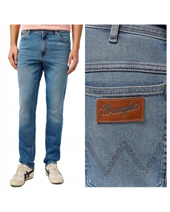 Blugi Barbati,  Texas Slim, Straight Fit, Talie Media, Fermoar, Lungi, 5 Buzunare, Bumbac, W38-L34 US, Albastru