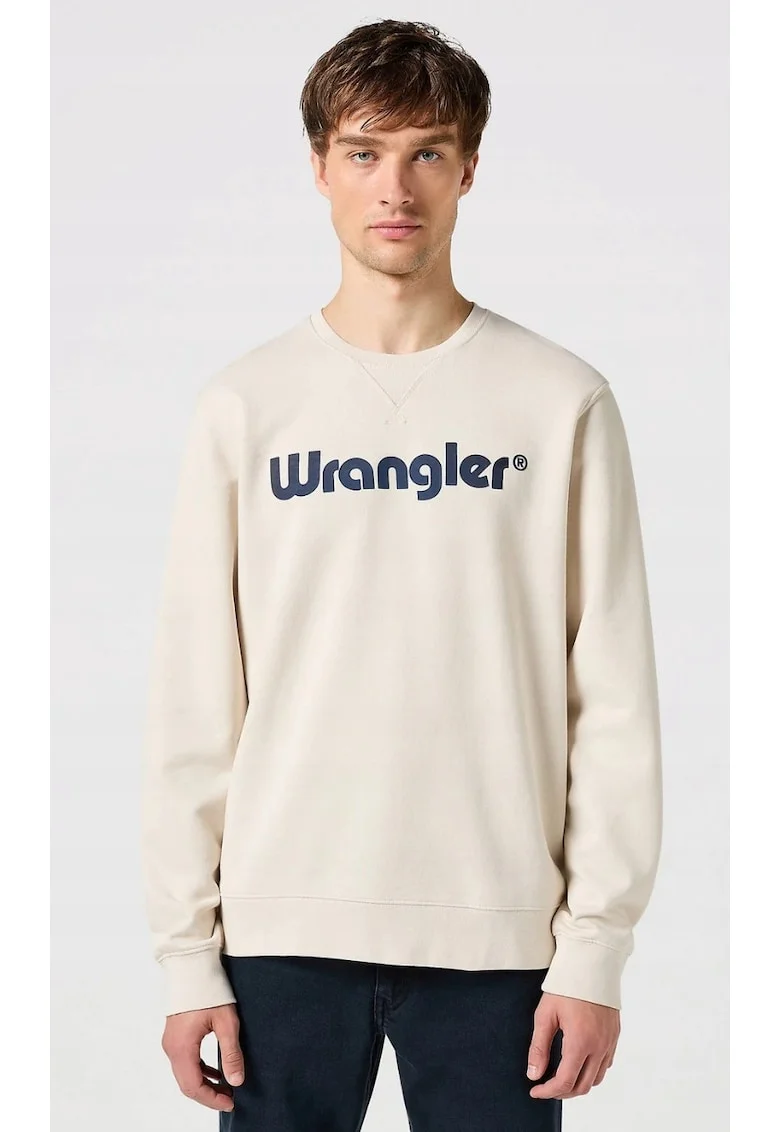 Hanorac barbati  Logo Crewneck Sweatshirt, alb, bumbac 100%