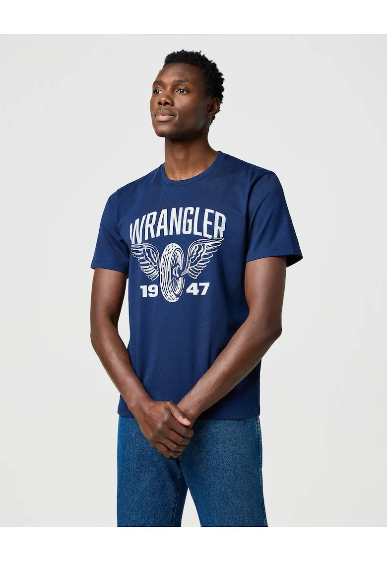 Tricou barbati  AMERICANA, bumbac, bleumarin,