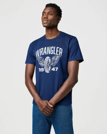 Tricou barbati  AMERICANA, bumbac, bleumarin,