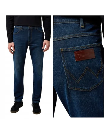 Blugi Barbati,  Larston, Slim Fit, Talie Joasa, 5 Buzunare, Fermoar, Lungi, Bumbac, W34-L30 US, Albastru