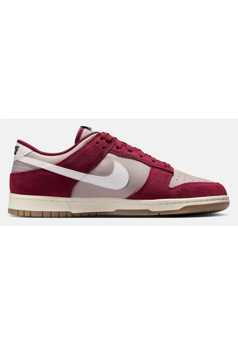 Pantofi sport cu de piele intoarsa Dunk Low Retro SEdwqfwq, Alb/Rosu inchis