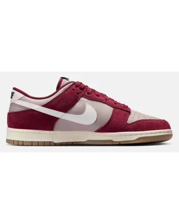 Pantofi sport cu de piele intoarsa Dunk Low Retro SEdwqfwq, Alb/Rosu inchis