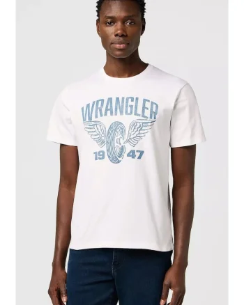 Tricou barbati,  Americana Tee, bumbac 100%, alb, Alb