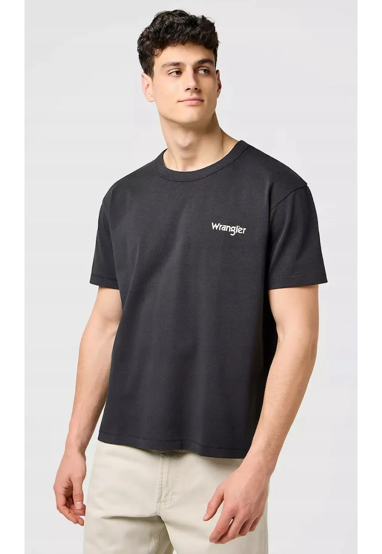 Tricou barbati  supradimensionat, negru, bumbac