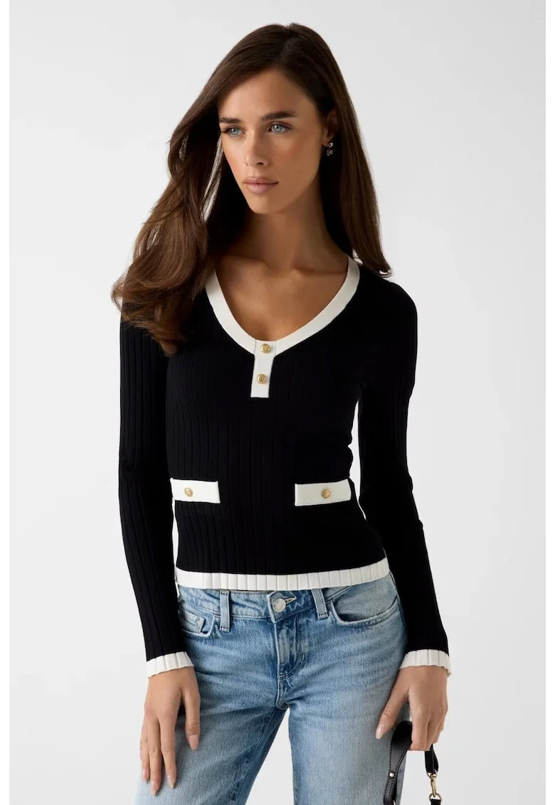 Pulover  De Dama W6RR26Z3HP2, Negru