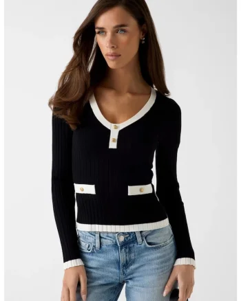 Pulover  De Dama W6RR26Z3HP2, Negru