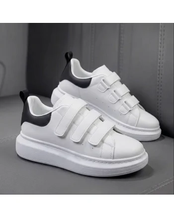Adidasi barbati casual albi cu negru cu arici XO