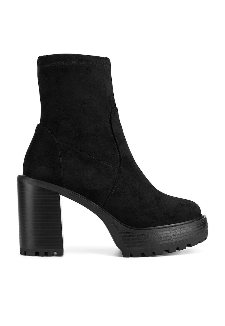 Botine dama WFA3375-1,  Textil, Negru